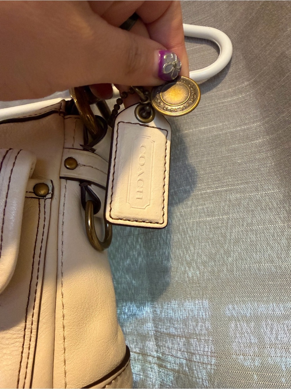 Coach White 65th Anniversary Legacy Leather Double-Front Pocket Shoulder Bag - Picture 2 of 13